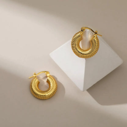 1 Pair Basic Retro Geometric Plating Copper 18k Gold Plated Earrings