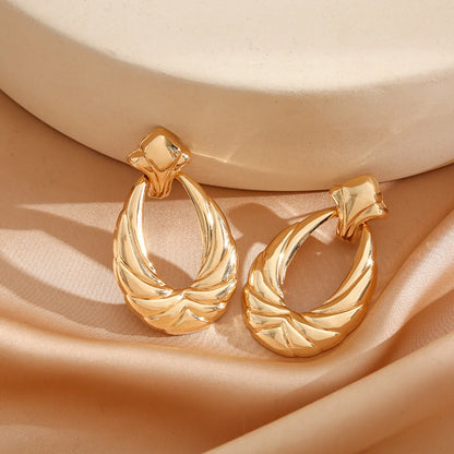 1 Pair Basic Retro Geometric Plating Iron Earrings