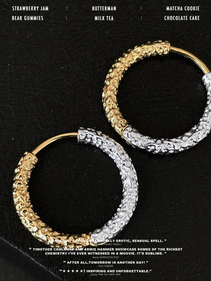 1 Pair Basic Simple Style Classic Style Circle Plating Copper Silver Plated Hoop Earrings