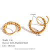 1 Pair Basic Simple Style Classic Style Geometric Plating 304 Stainless Steel 18K Gold Plated Earrings