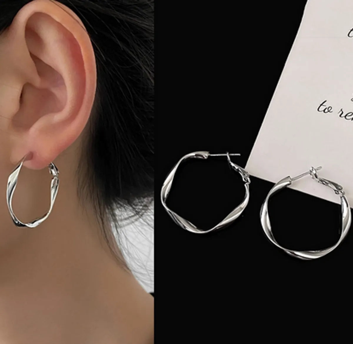 1 Pair Basic Simple Style Classic Style Geometric Round Plating Copper Earrings