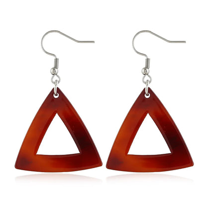 1 Pair Basic Simple Style Classic Style Triangle Round Water Droplets Arylic Drop Earrings