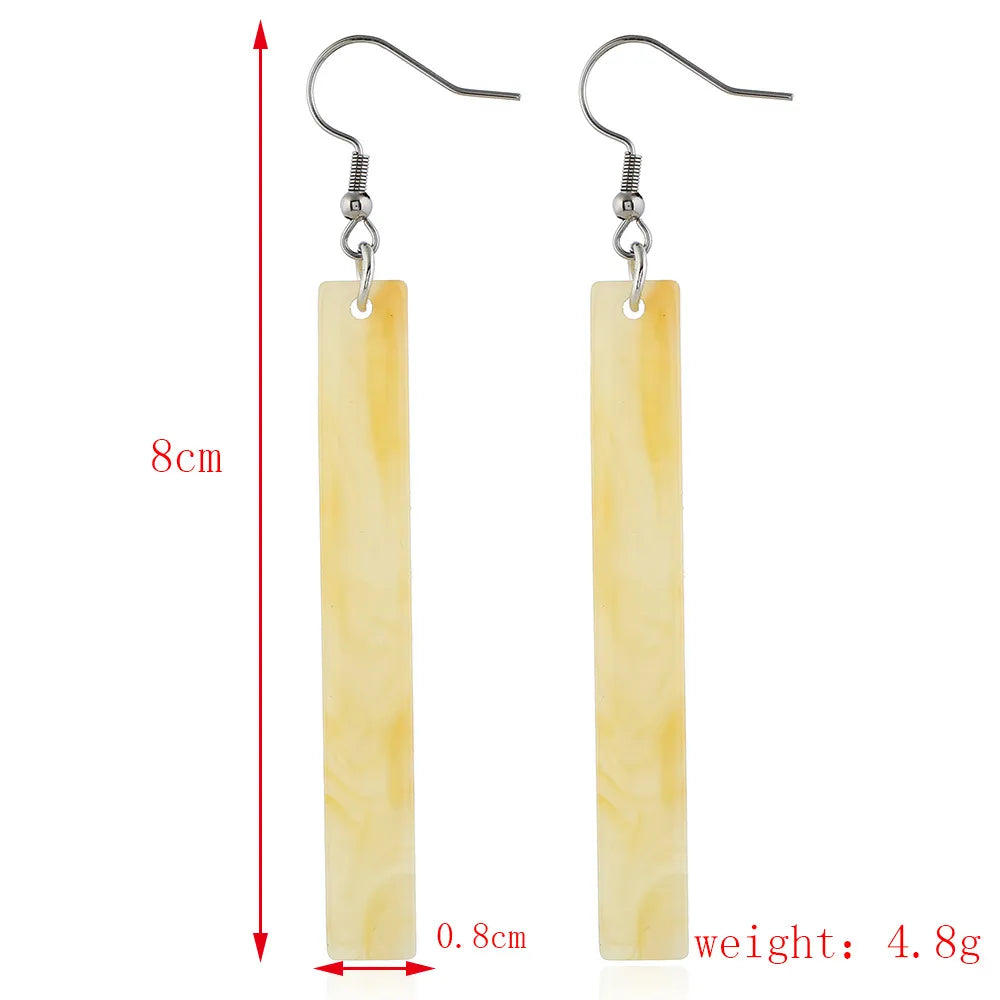 1 Pair Basic Simple Style Classic Style Triangle Round Water Droplets Arylic Drop Earrings