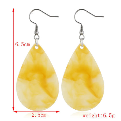 1 Pair Basic Simple Style Classic Style Triangle Round Water Droplets Arylic Drop Earrings