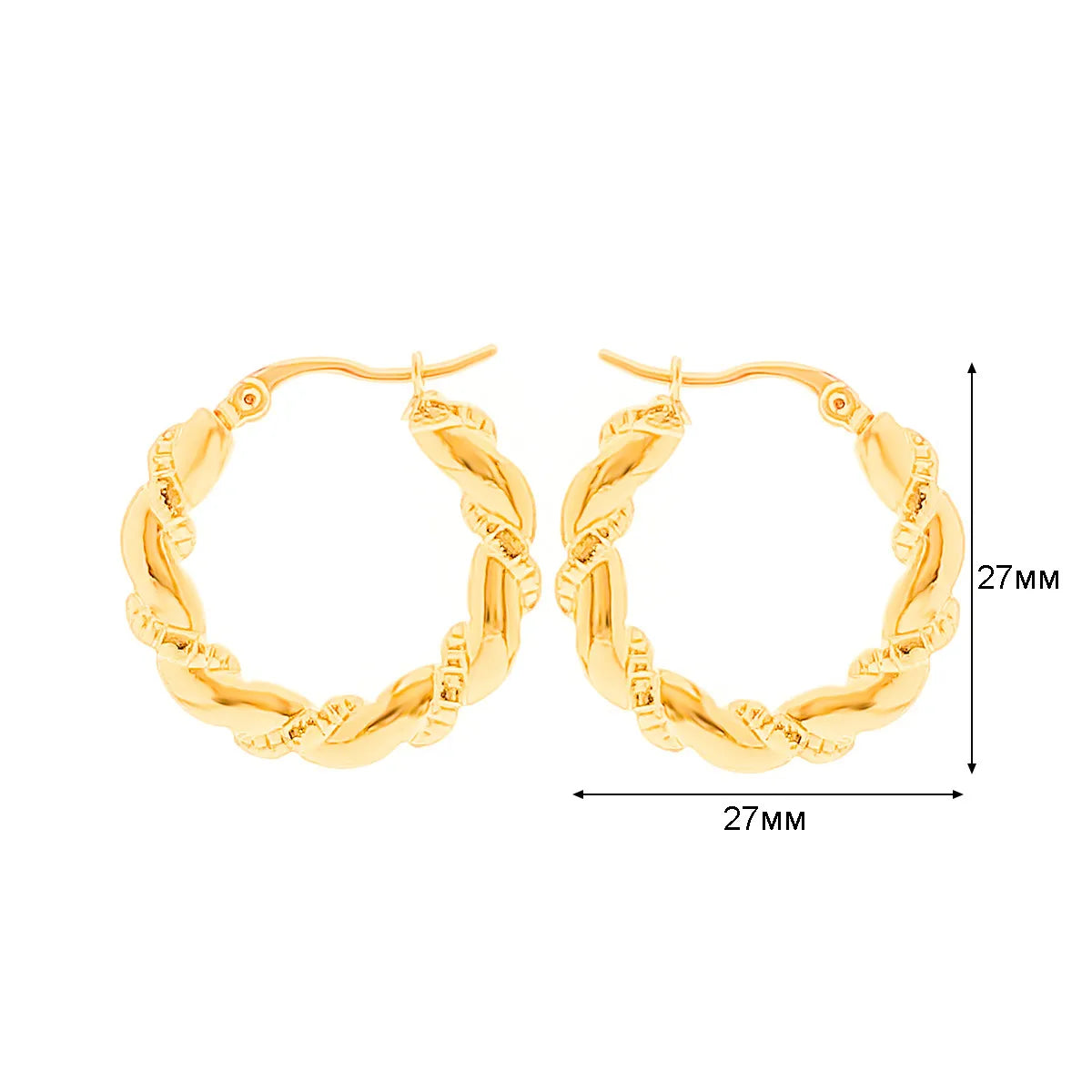 1 Pair Basic Simple Style Classic Style U Shape Geometric Round Plating Titanium Steel Earrings