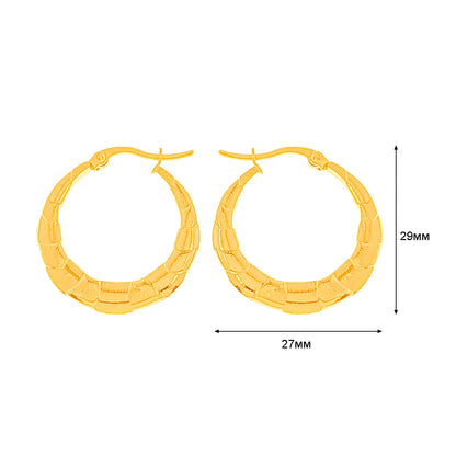 1 Pair Basic Simple Style Classic Style U Shape Geometric Round Plating Titanium Steel Earrings