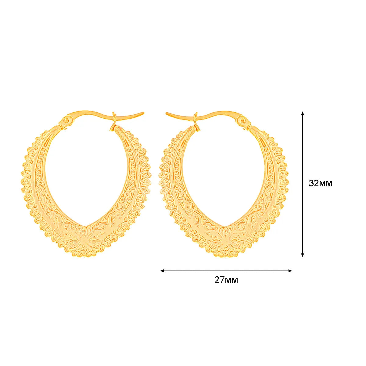 1 Pair Basic Simple Style Classic Style U Shape Geometric Round Plating Titanium Steel Earrings