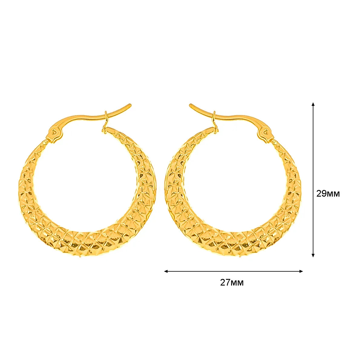 1 Pair Basic Simple Style Classic Style U Shape Geometric Round Plating Titanium Steel Earrings