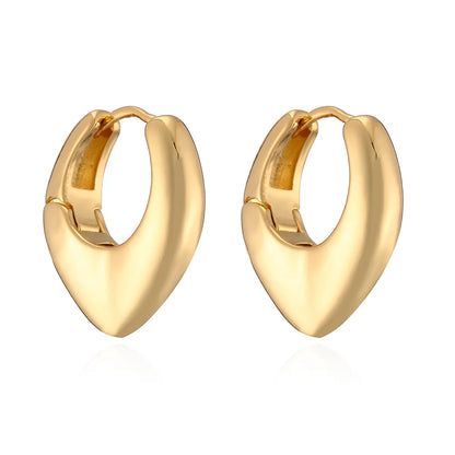 1 Pair Basic Simple Style Commute Geometric Plating Copper 18k Gold Plated Drop Earrings