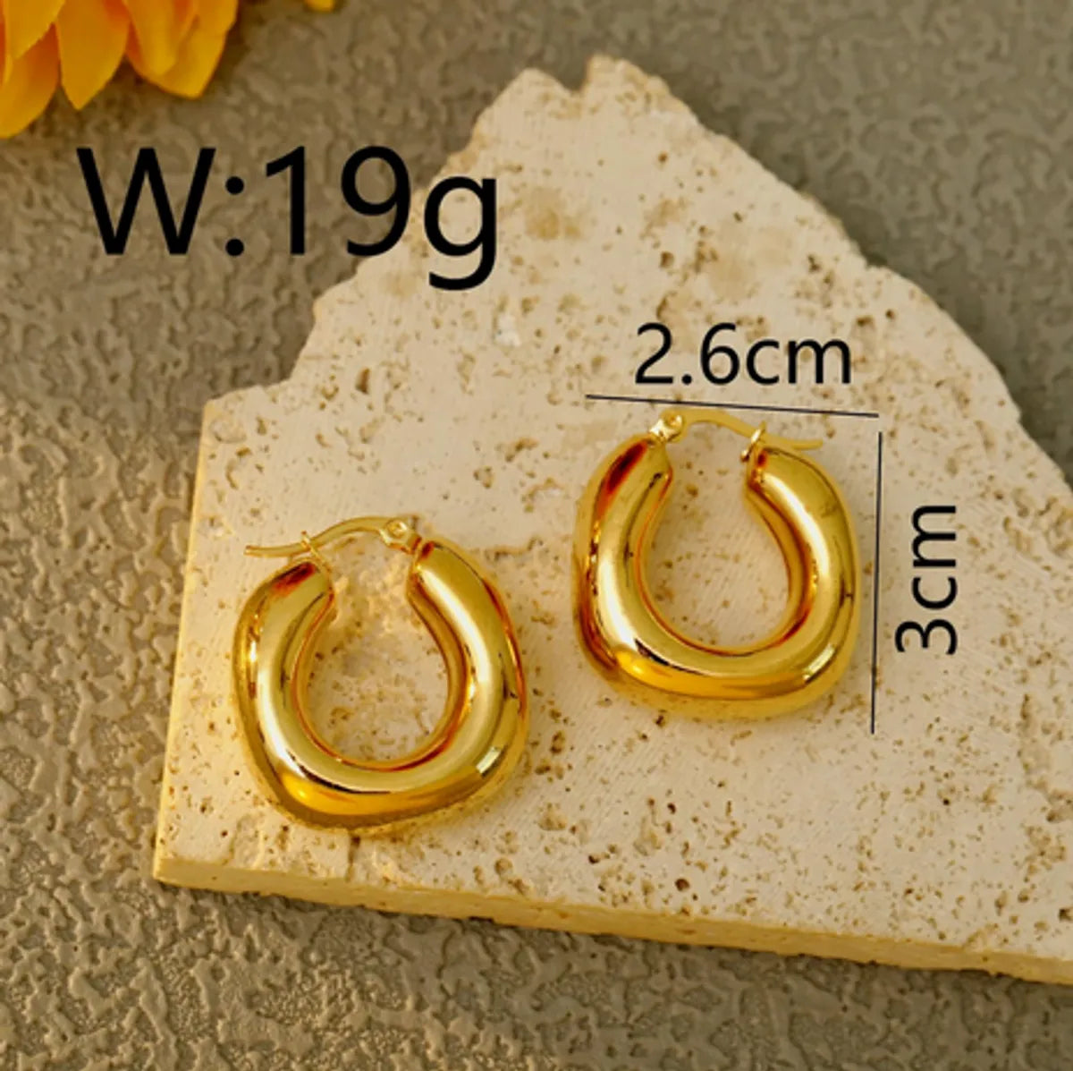 1 Pair Basic Simple Style Commute U Shape Round Square Frill 304 Stainless Steel Earrings Ear Studs