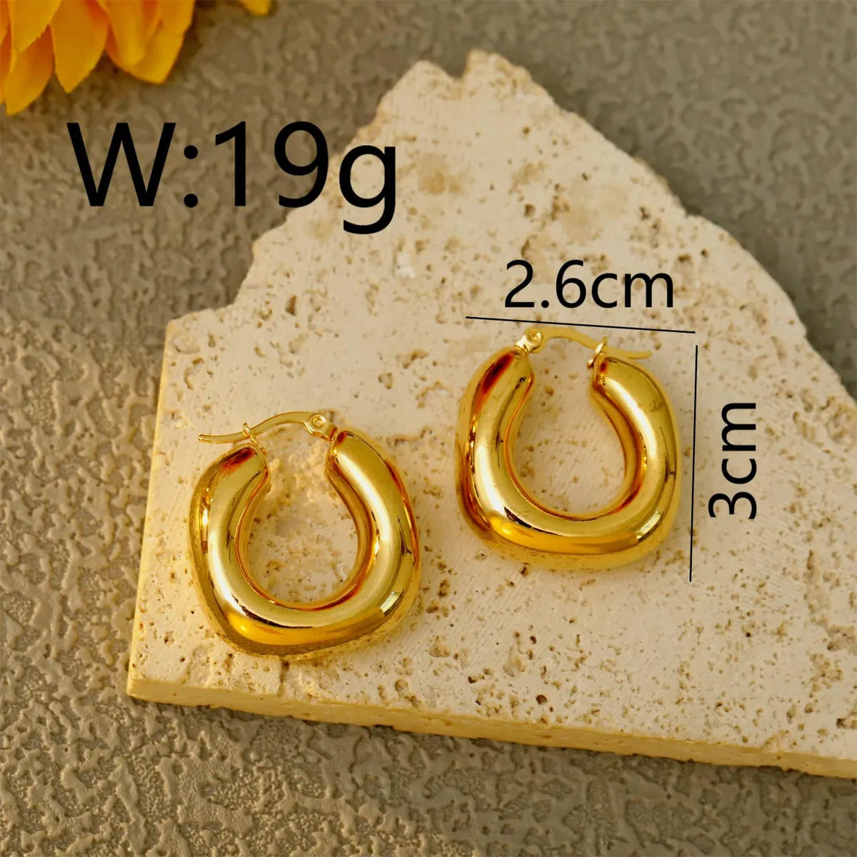 1 Pair Basic Simple Style Commute U Shape Round Square Frill 304 Stainless Steel Earrings Ear Studs