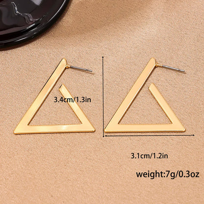 1 Pair Basic Simple Style Triangle Alloy Drop Earrings