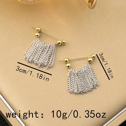 1 Pair Basic Solid Color Alloy Drop Earrings