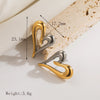 1 Pair Basic Sweet Commute Heart Shape Plating 304 Stainless Steel 18K Gold Plated Ear Studs