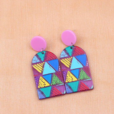 1 Pair Basic Sweet Sports Heart Shape Arylic Plating Women's Drop Earrings