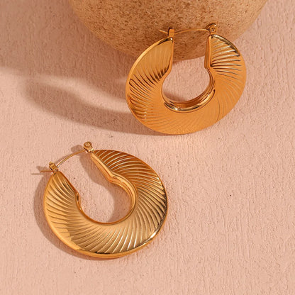 1 Pair Basic Vintage Style Classic Style Geometric Plating 304 Stainless Steel 18K Gold Plated Earrings