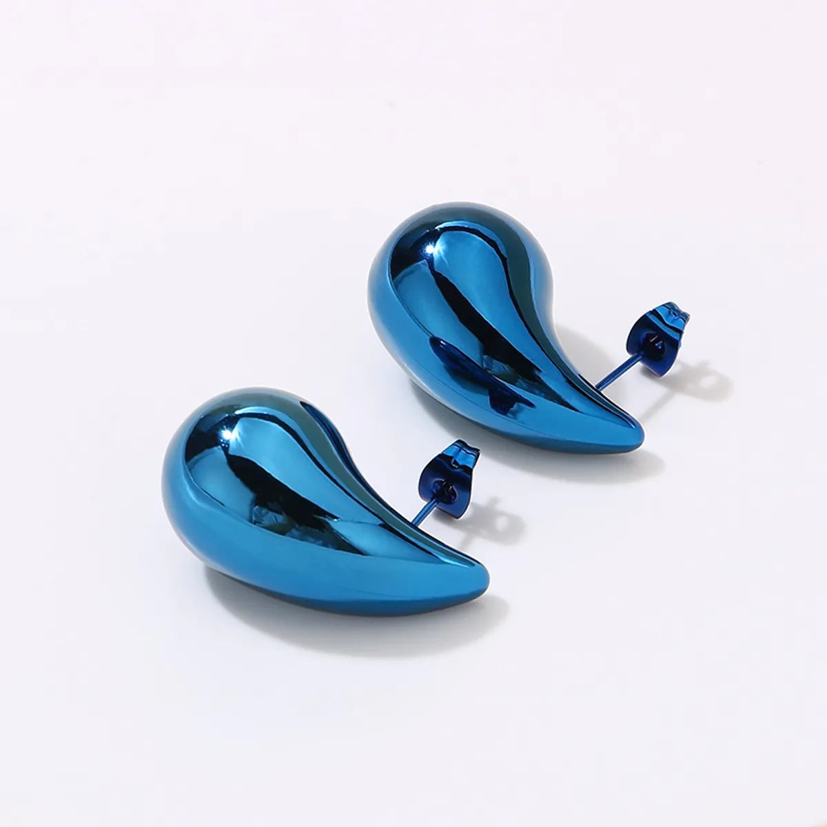 1 Pair Basic Water Droplets Plating Titanium Steel Ear Studs