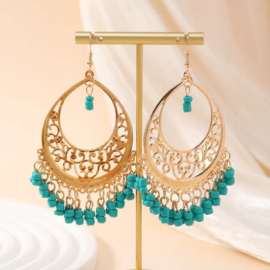 1 Pair Beach Artistic Floral Alloy Drop Earrings