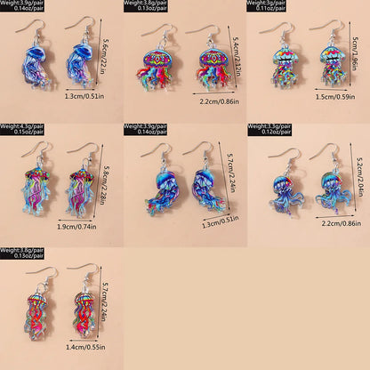 1 Pair Beach Octopus Zinc Alloy Drop Earrings