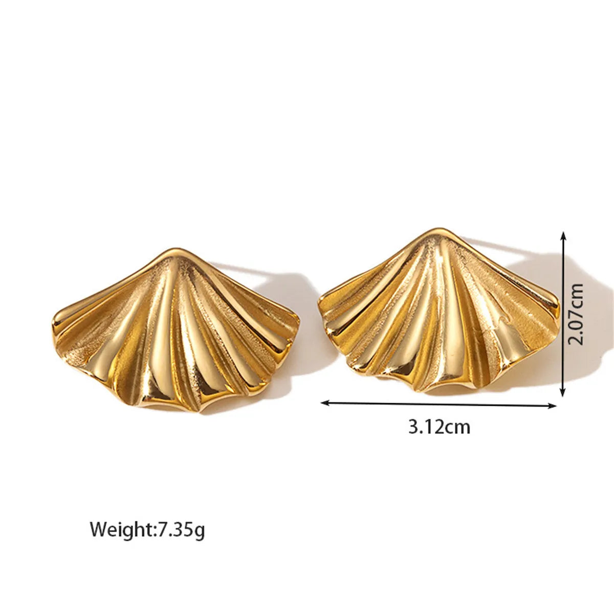 1 Pair Beach Simple Style Rhombus Plating 304 Stainless Steel 18K Gold Plated Ear Studs