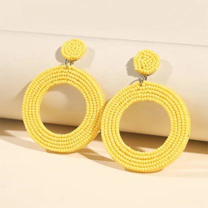 1 Pair Bohemian Beach Geometric Arylic Drop Earrings