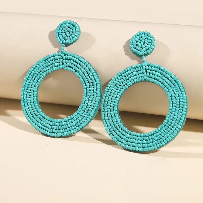 1 Pair Bohemian Beach Geometric Arylic Drop Earrings