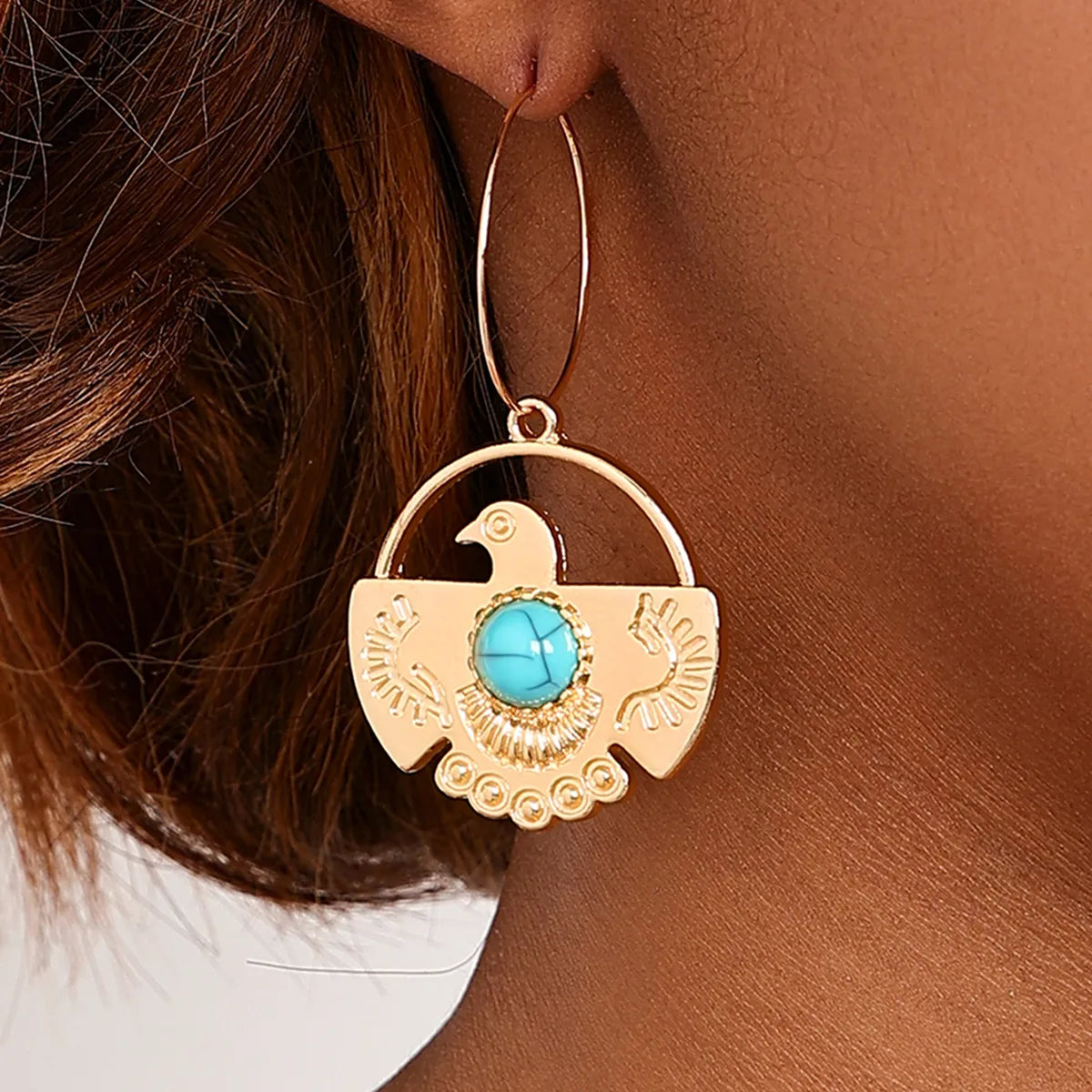 1 Pair Bohemian Classic Style Eagle Zinc Alloy Drop Earrings