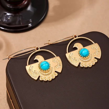 1 Pair Bohemian Classic Style Eagle Zinc Alloy Drop Earrings