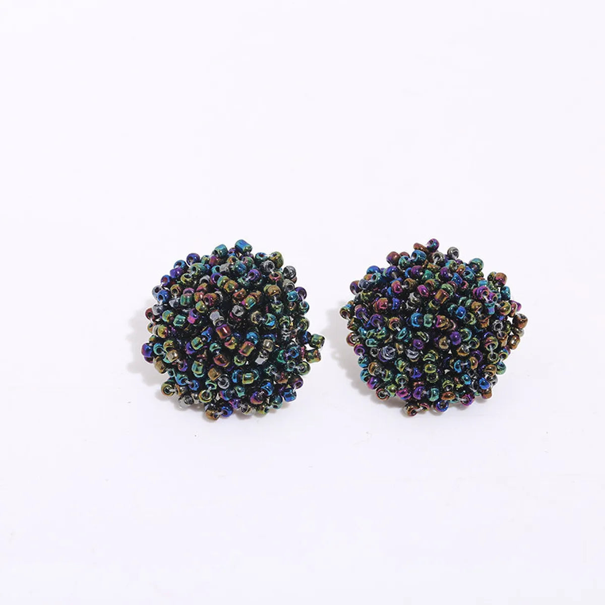 1 Pair Bohemian Geometric Beaded Alloy Earrings