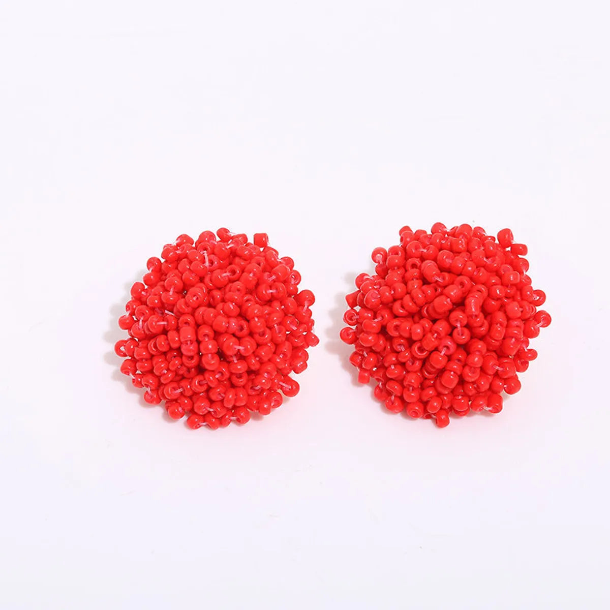 1 Pair Bohemian Geometric Beaded Alloy Earrings