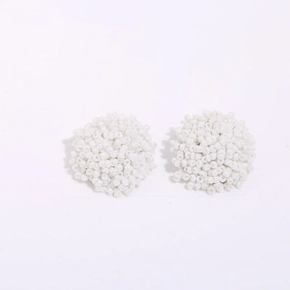 1 Pair Bohemian Geometric Beaded Alloy Earrings