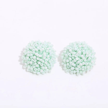 1 Pair Bohemian Geometric Beaded Alloy Earrings