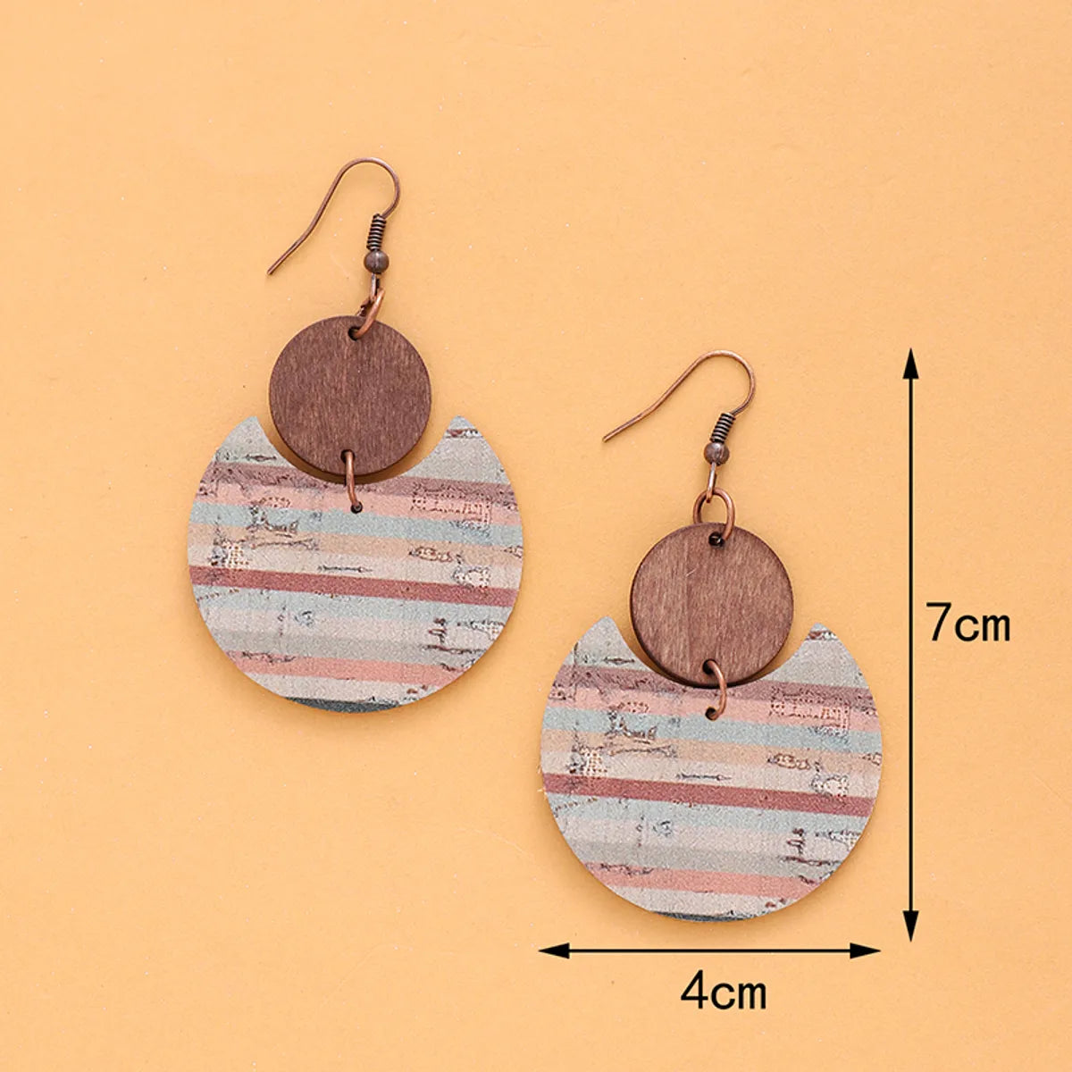 1 Pair Bohemian Geometric Pu Leather Drop Earrings