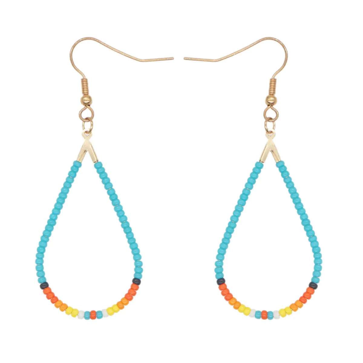 1 Pair Bohemian Geometric Seed Bead Women's Drop Earrings