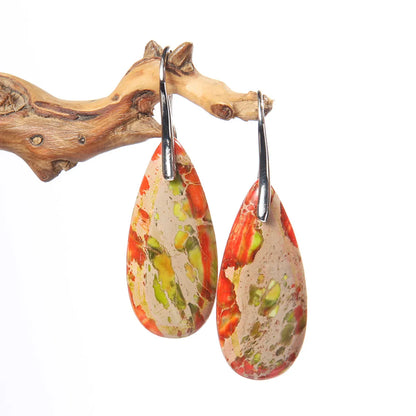 1 Pair Bohemian Geometric Stone Drop Earrings