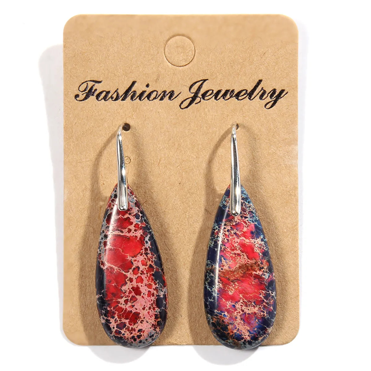 1 Pair Bohemian Geometric Stone Drop Earrings