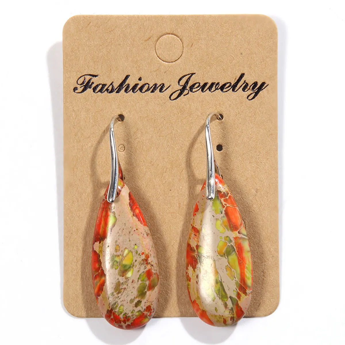 1 Pair Bohemian Geometric Stone Drop Earrings