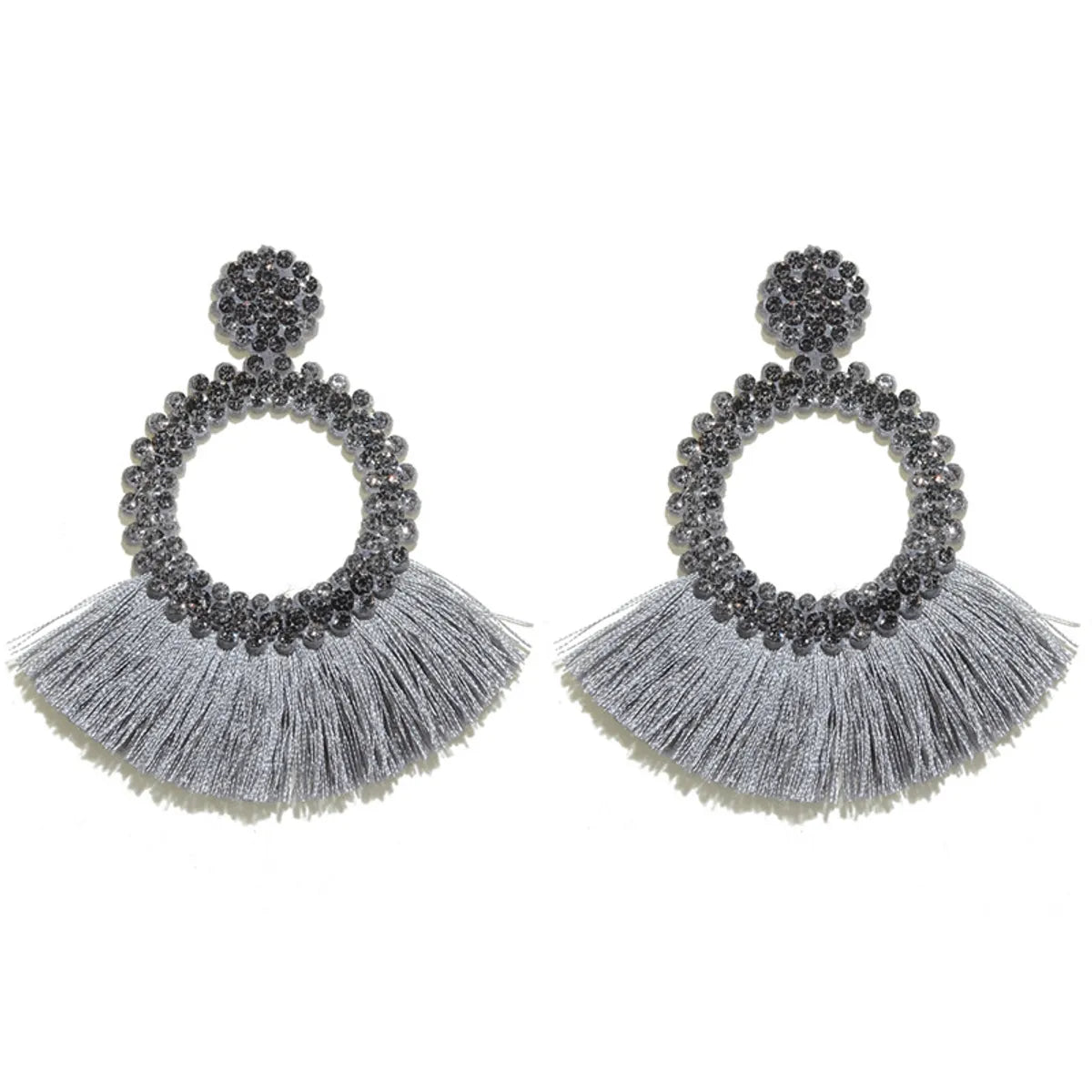 1 Pair Bohemian Round Alloy Tassel Women'S Drop Earrings