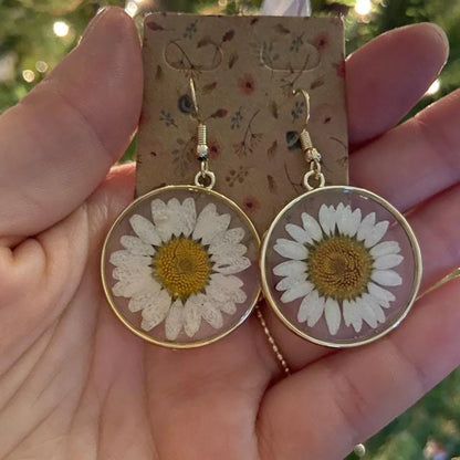 1 Pair Bohemian Simple Style Sunflower Metal Drop Earrings