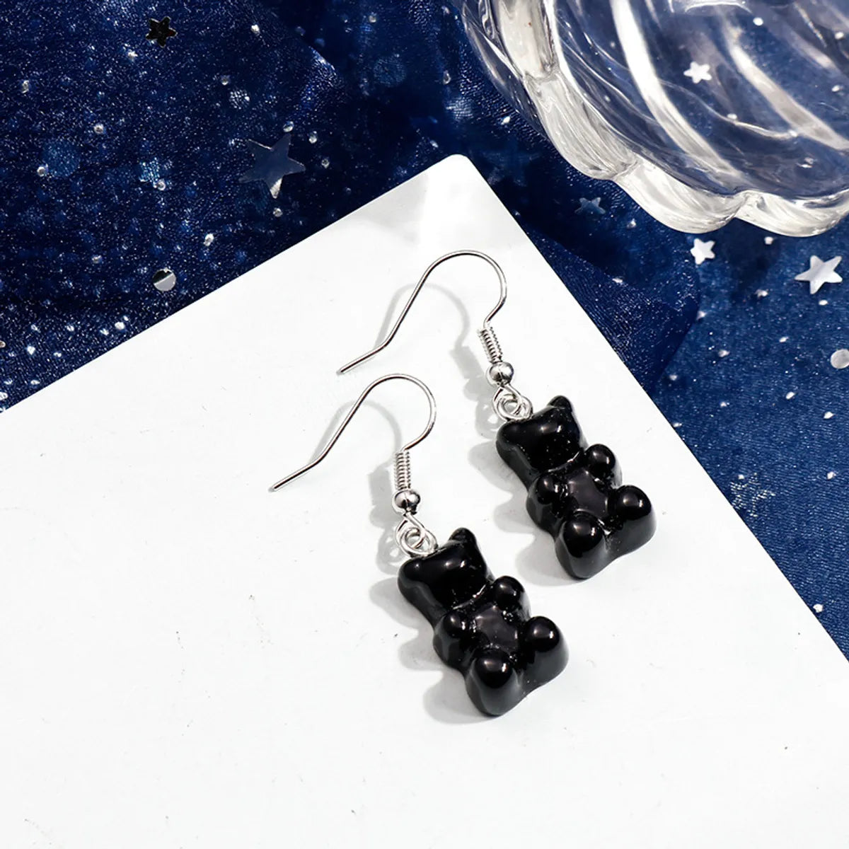 1 Pair Cartoon Style Bear Plastic Drop Earrings