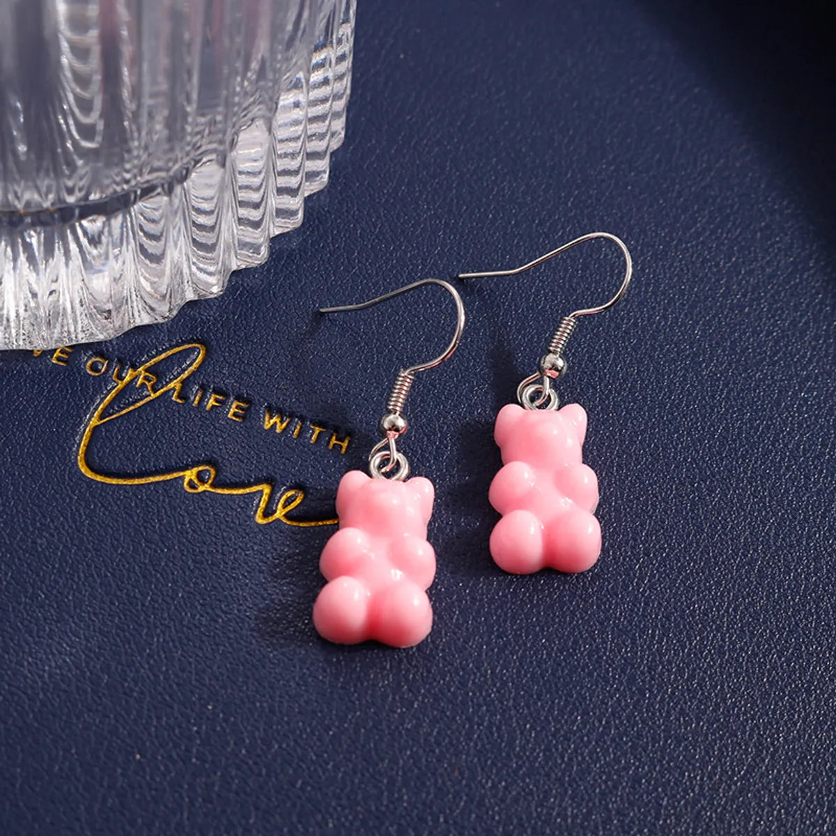 1 Pair Cartoon Style Bear Plastic Drop Earrings