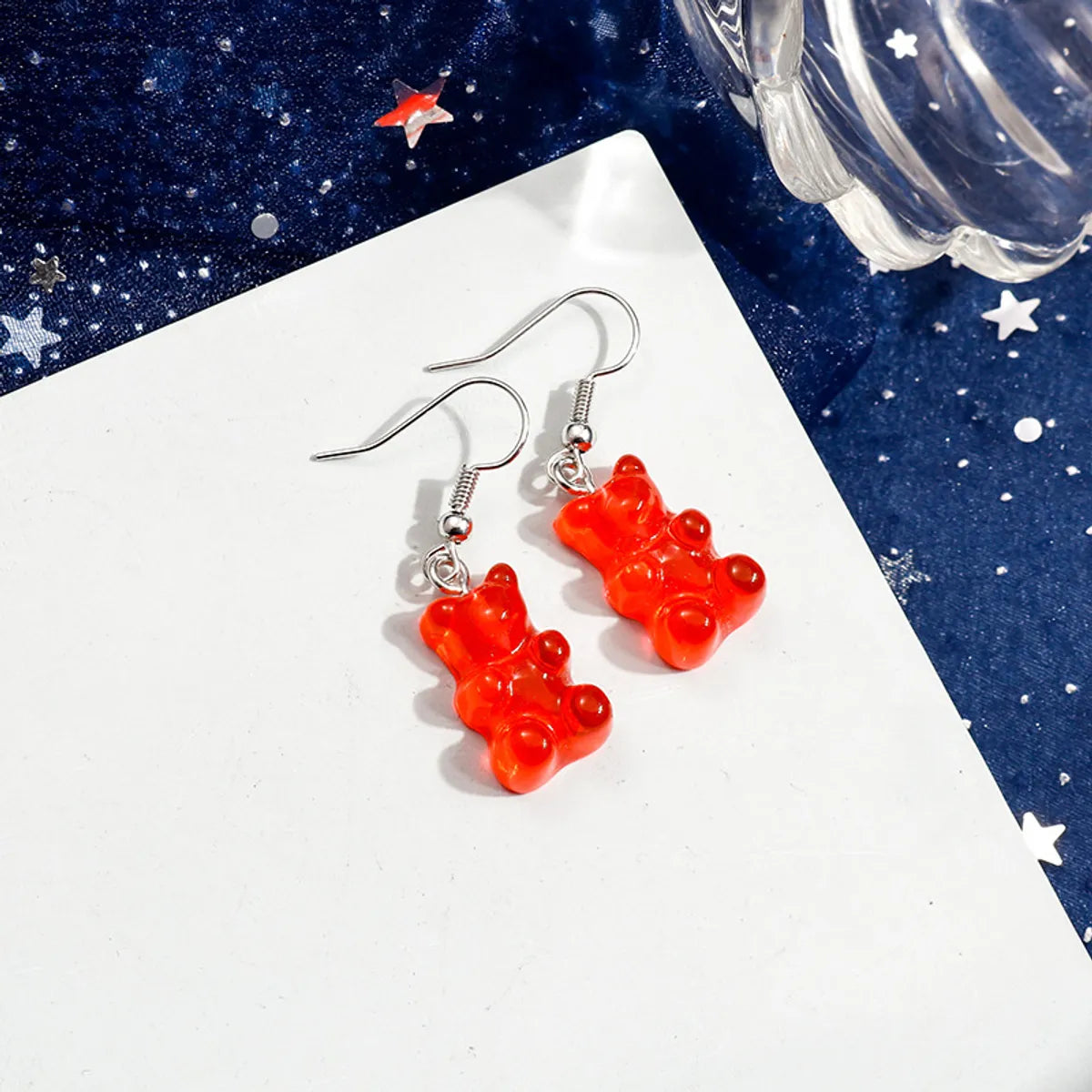 1 Pair Cartoon Style Bear Plastic Drop Earrings