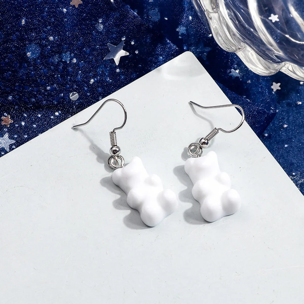 1 Pair Cartoon Style Bear Plastic Drop Earrings