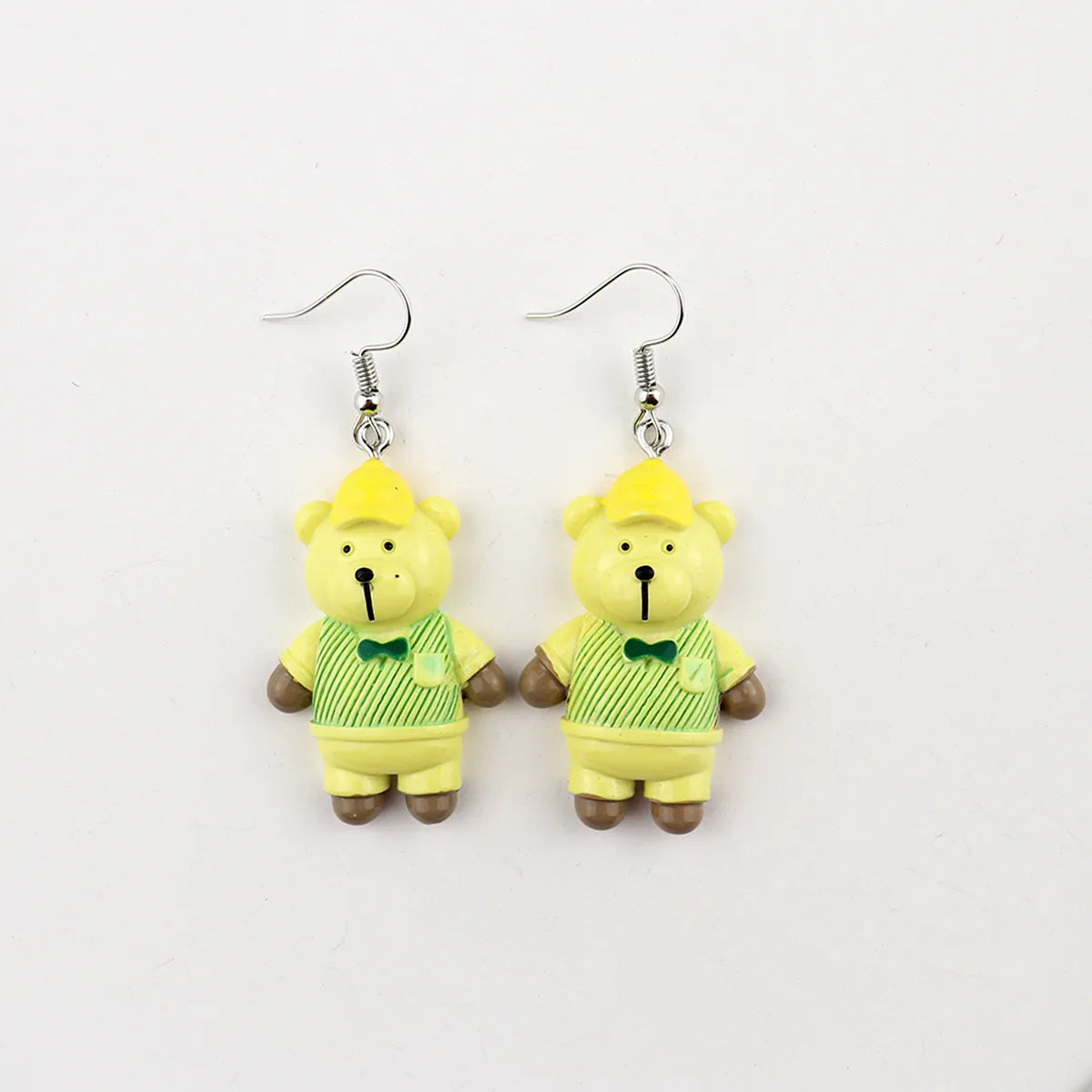 1 Pair Cartoon Style Bear Plastic Resin Drop Earrings