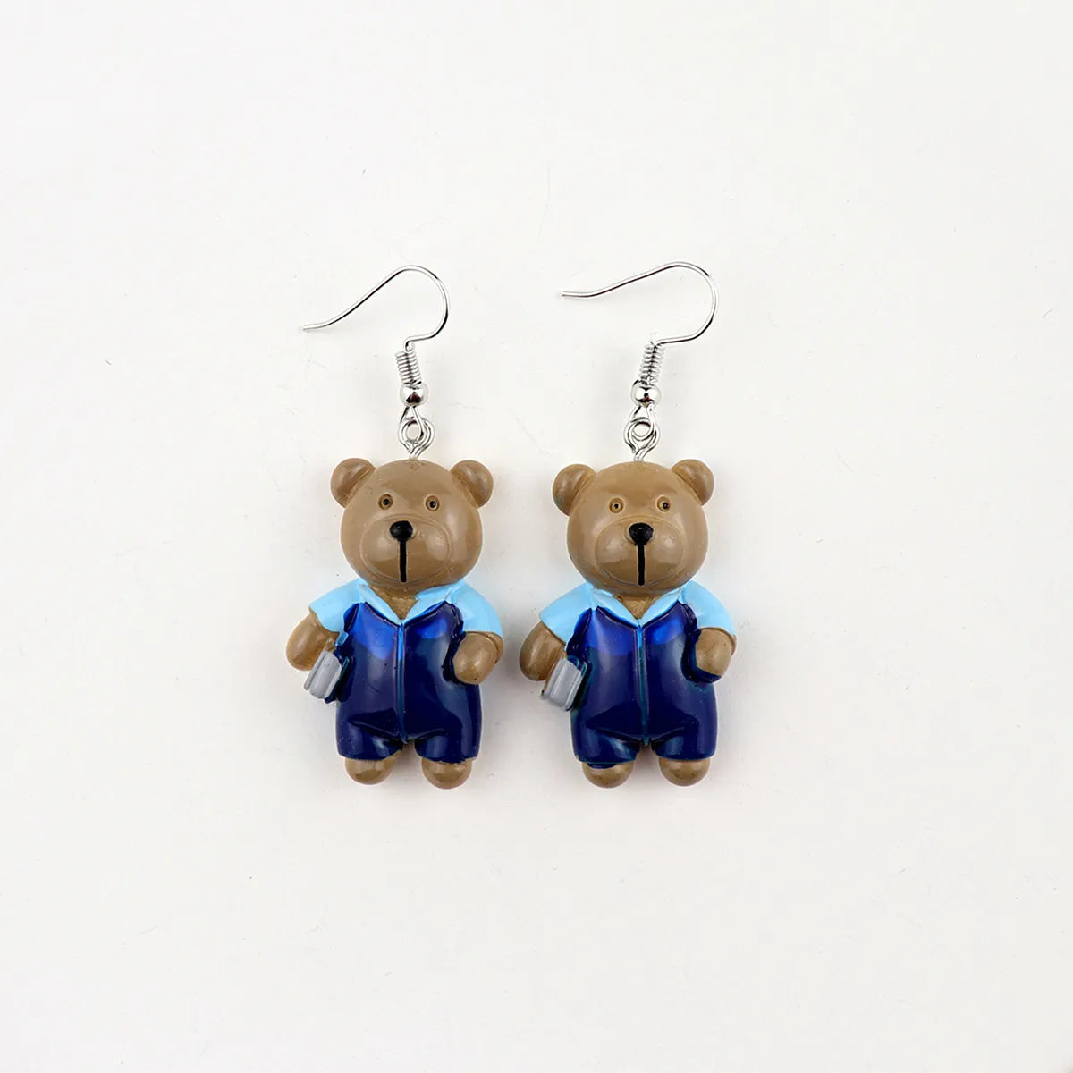 1 Pair Cartoon Style Bear Plastic Resin Drop Earrings