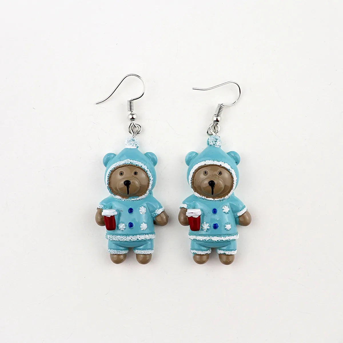 1 Pair Cartoon Style Bear Plastic Resin Drop Earrings