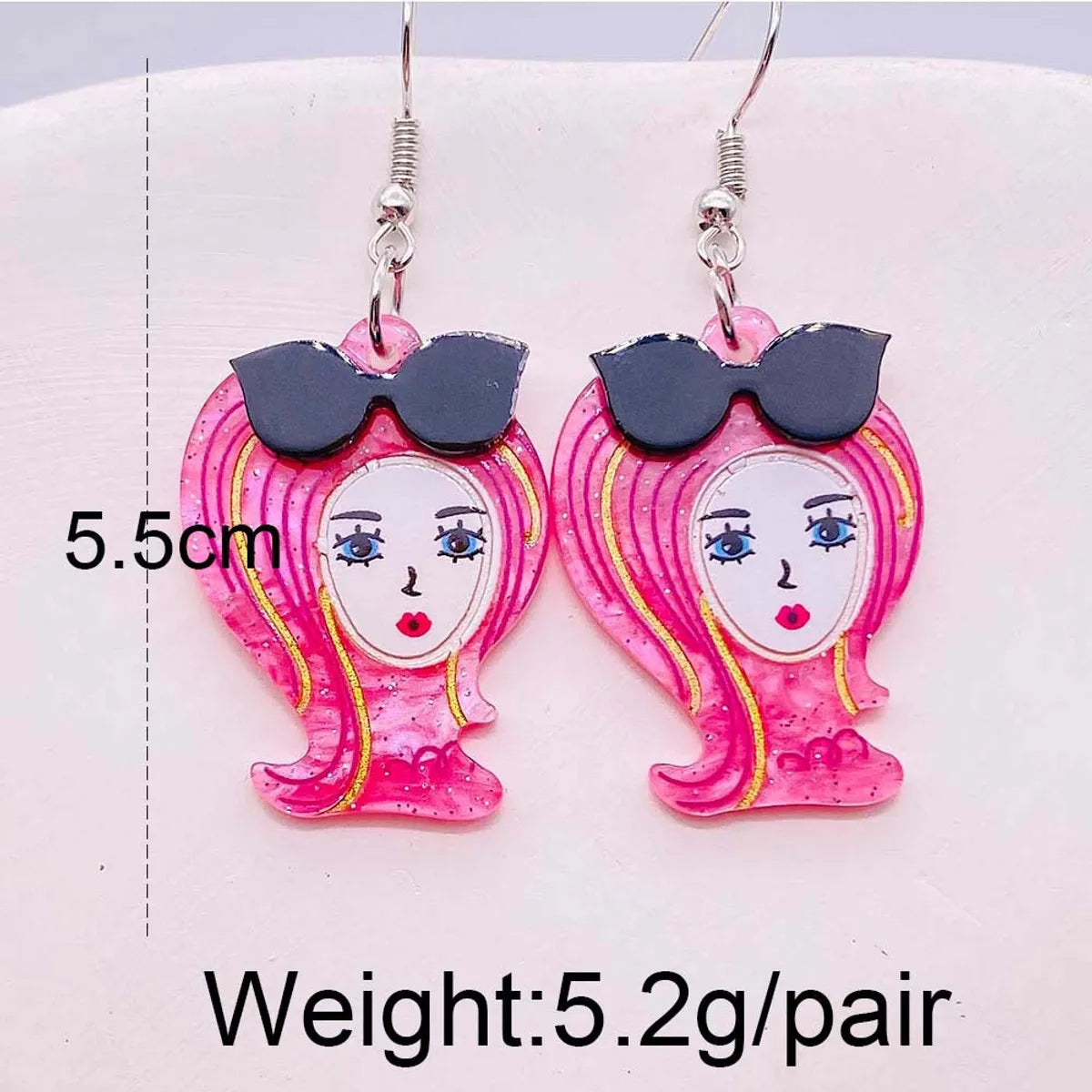 1 Pair Cartoon Style Cartoon Character Flower Arylic Ear Hook