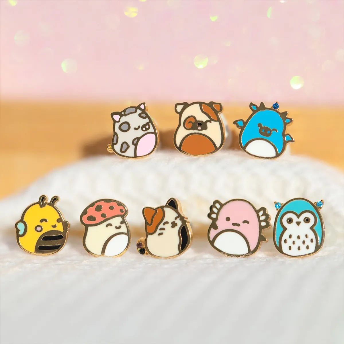 1 Pair Cartoon Style Cartoon Character Metal Enamel Women's Ear Studs