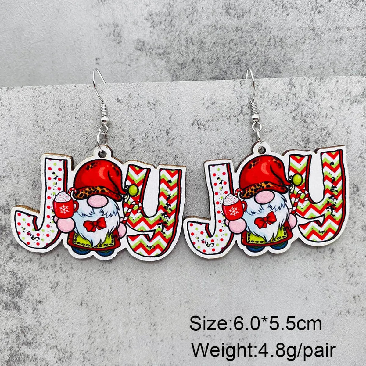 1 Pair Cartoon Style Cartoon Character Wood Drop Earrings