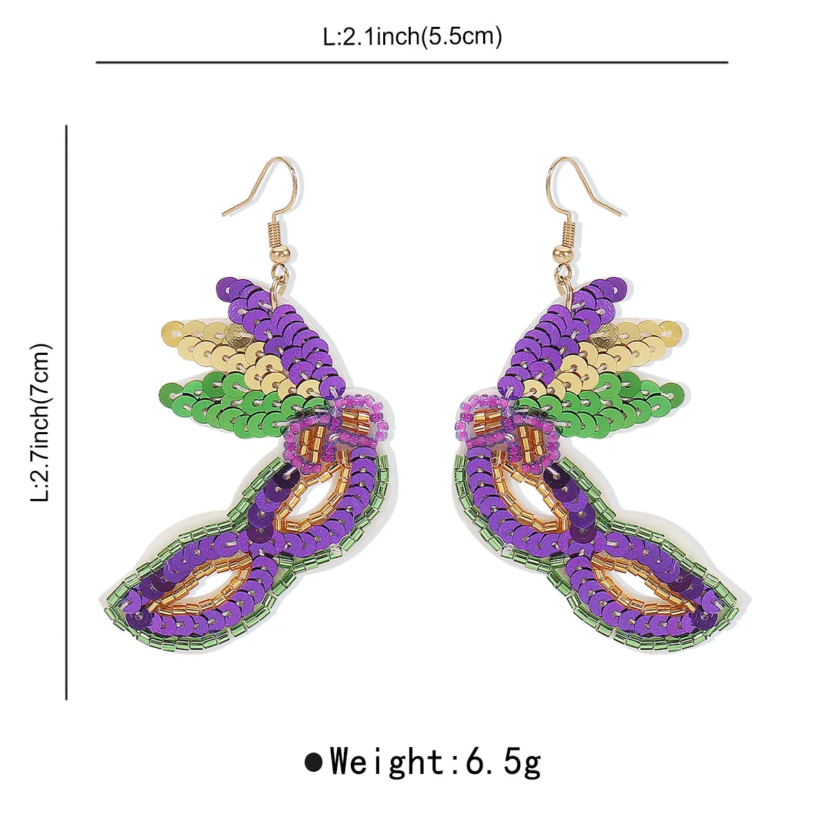 1 Pair Cartoon Style Cartoon Seed Bead Drop Earrings